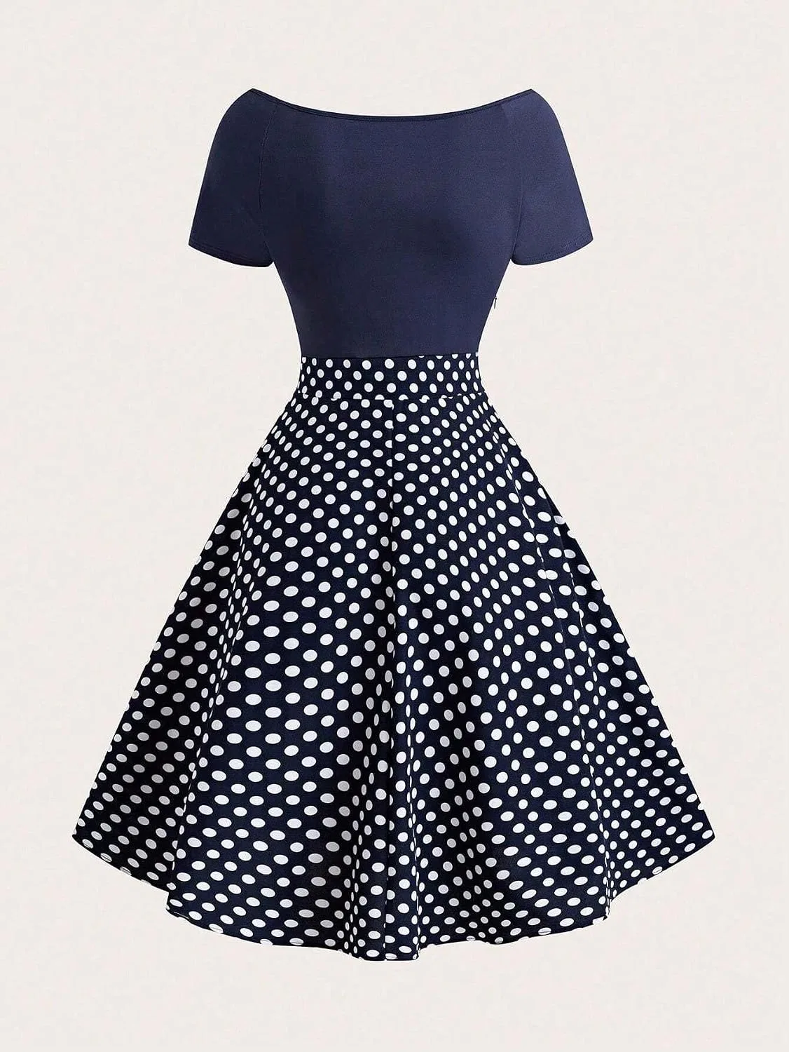 Женское летнее платье A-силуэта с запахом, Navy Blue — фото 3