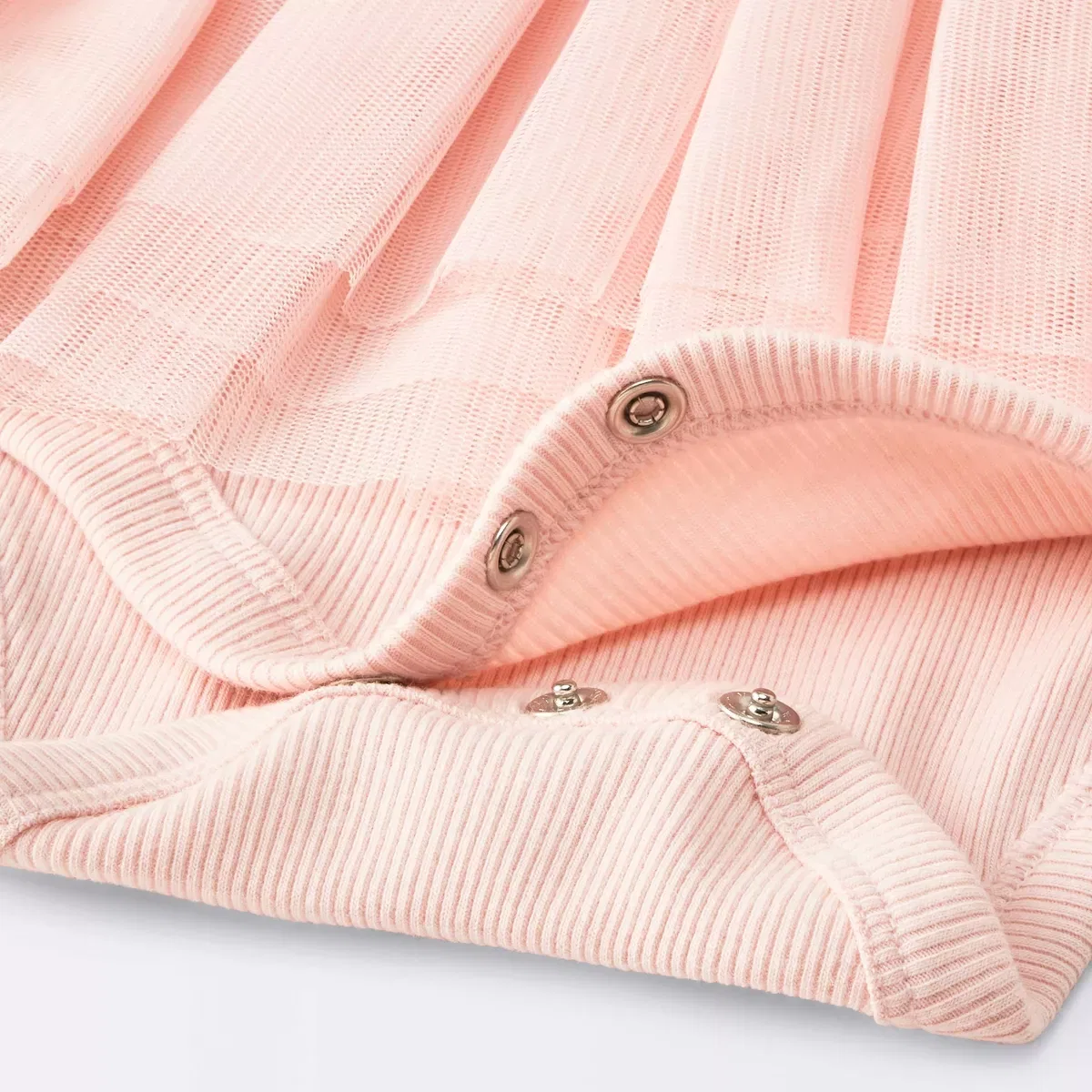 Детское платье-комбинезон с рукавом-фонарик из тюля NEWBORN, Pink — фото 4