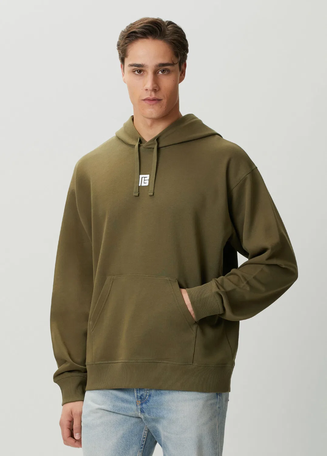 Свитшот с капюшоном Balmain, хаки