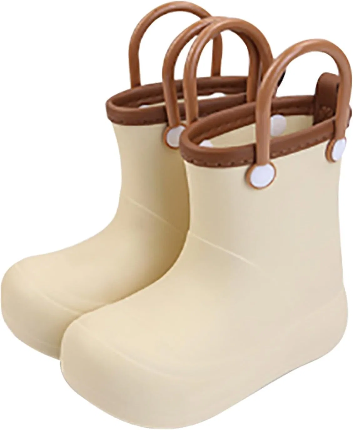 Детские резиновые сапоги с ручками для легкого надевания, Beige