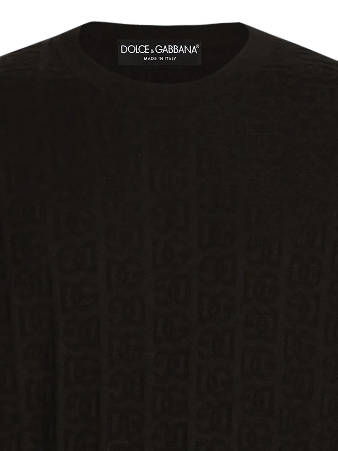 Dolce & Gabbana Джемпер жаккардовый из шелка, черный — фото 2