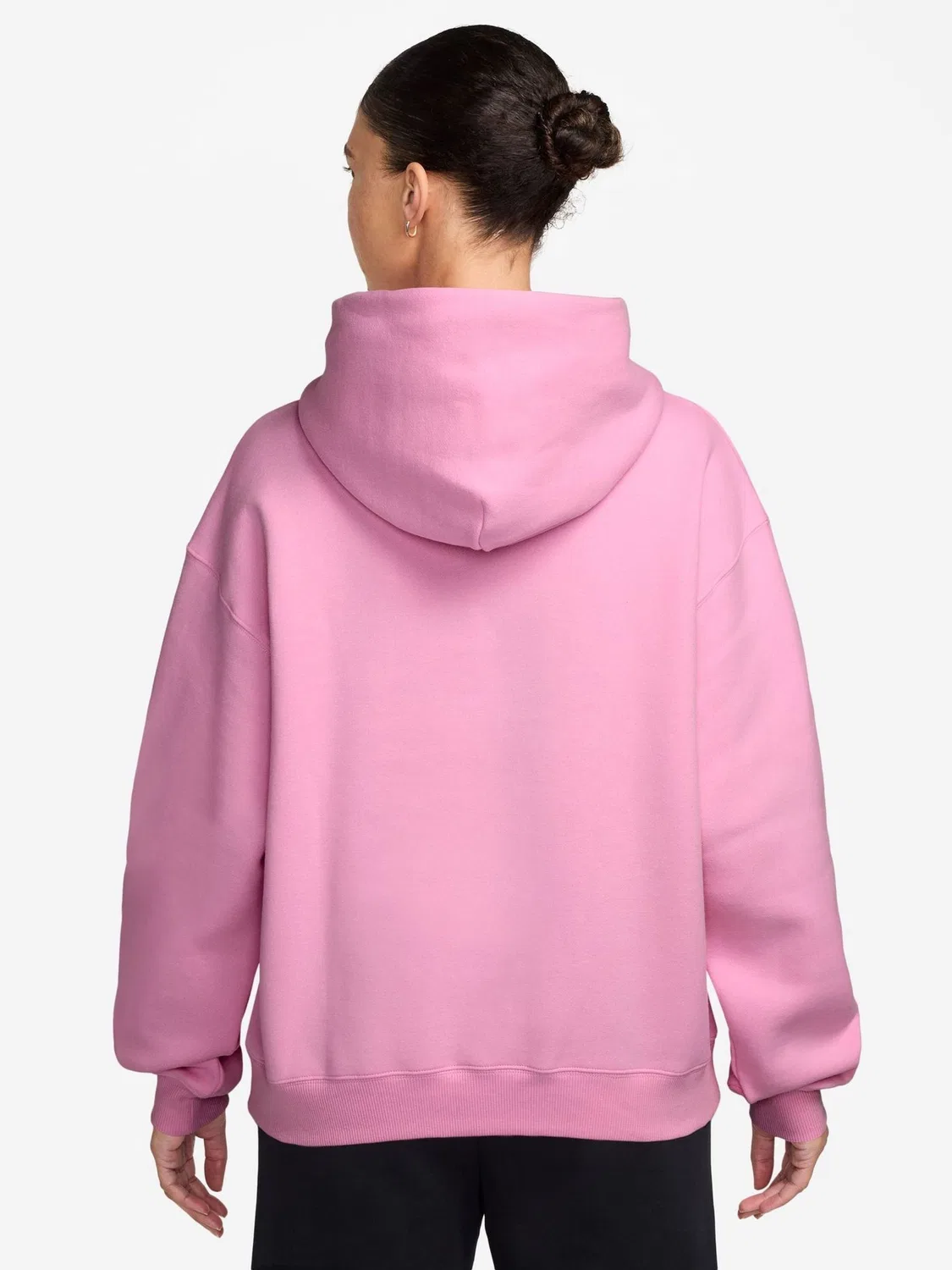 Худи Nike Pink Rise Studio Fleece Oversized Pullover, розовый — фото 2