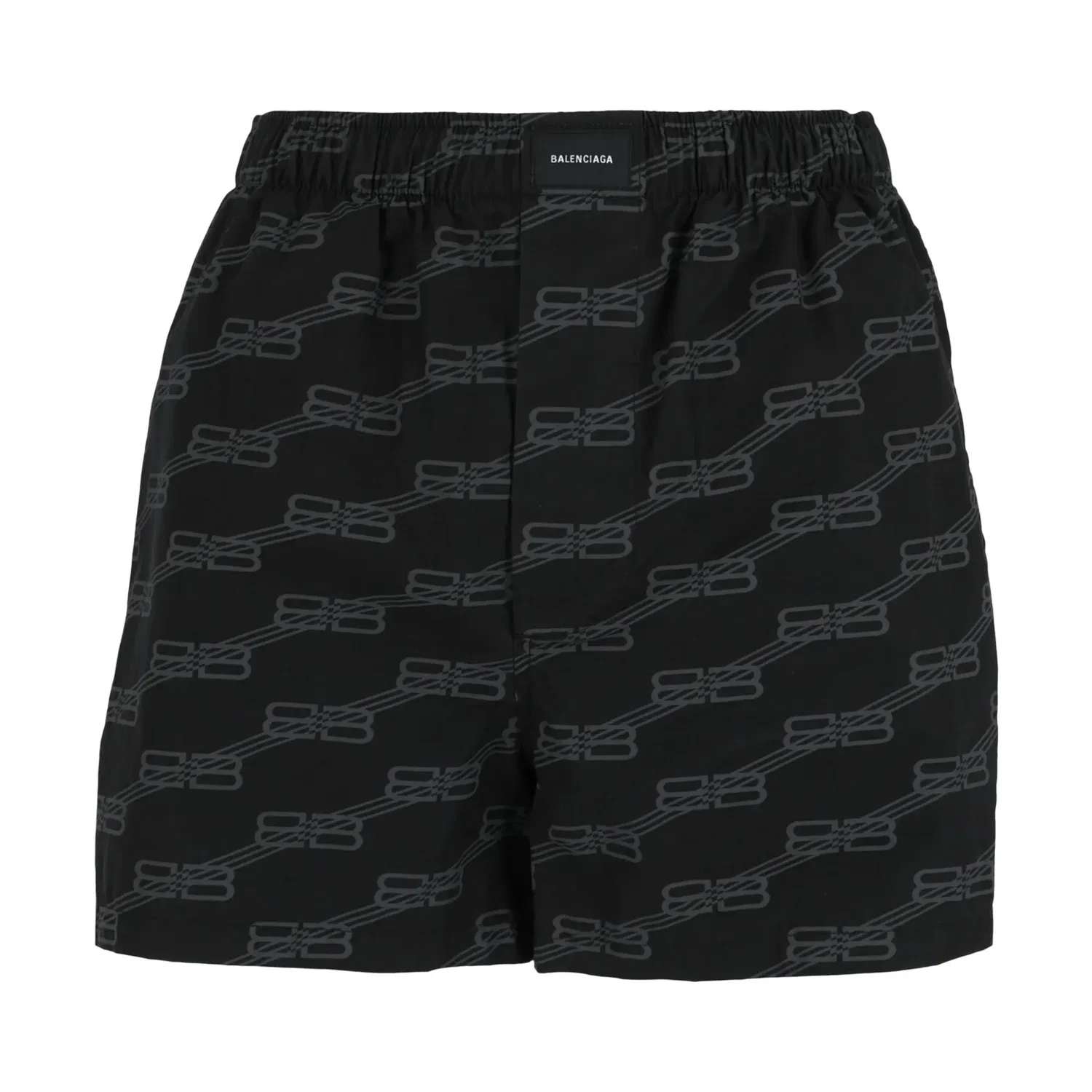 Пижамные шорты Balenciaga BB Logo Monogram, черный