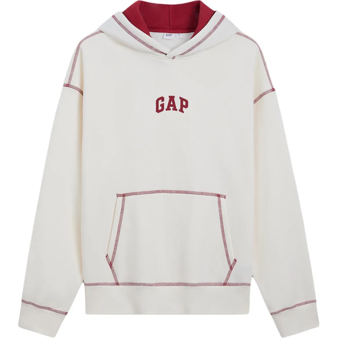 Женское худи с капюшоном из футера, Ivory White, GAP