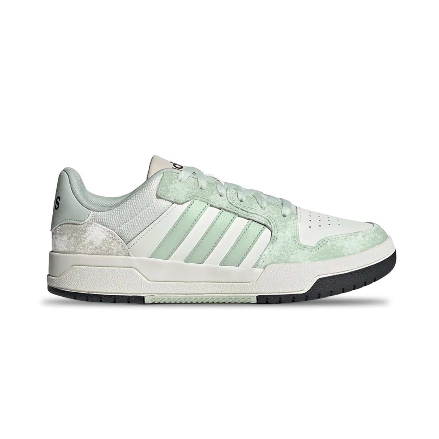 Детское скейтборд-обувь с контрастным дизайном, низкий верх, Adidas, White Green-Bamboo Mist Dye — фото 4