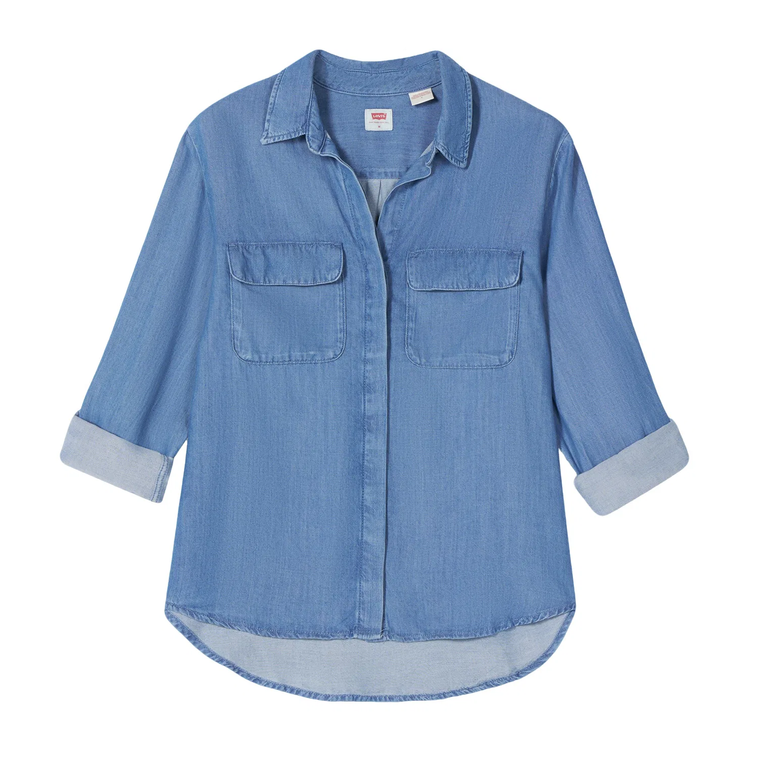 Женская рубашка с длинным рукавом с принтом Levis, Medium Washed