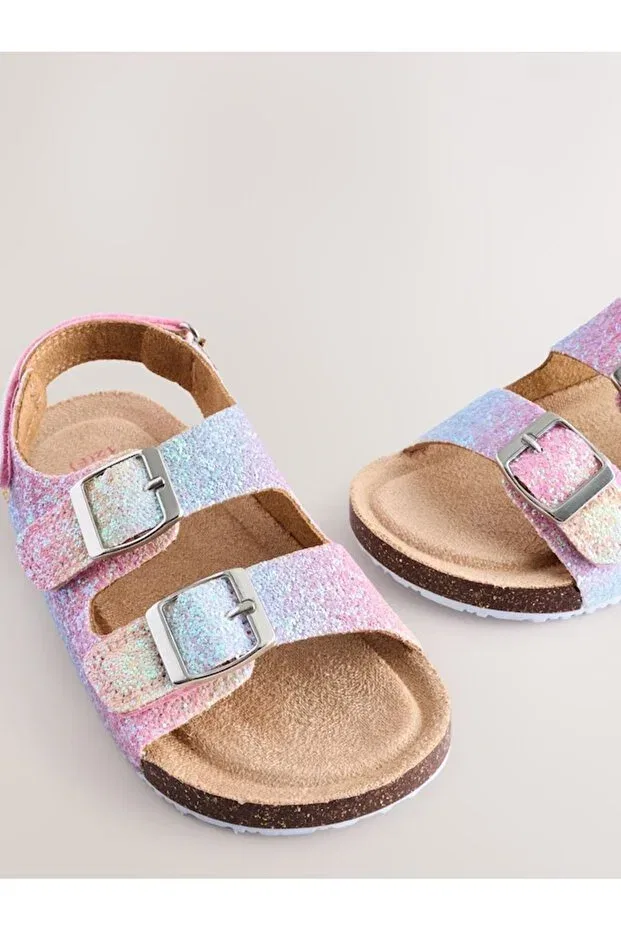 Детские сандалии для девочек с блестками Next Baby, Multicolor — фото 3