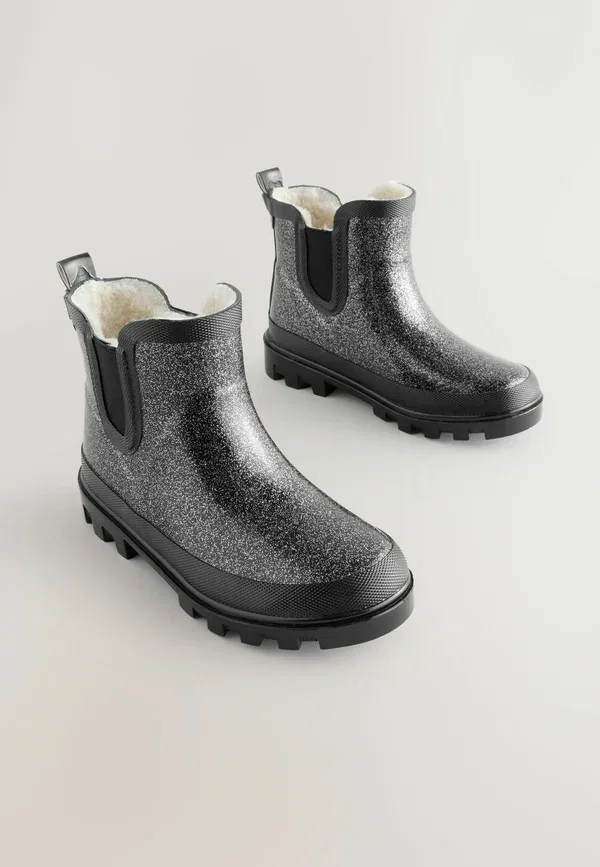 Сапоги резиновые Chelsea Wellies Next Glitter, черный — фото 2