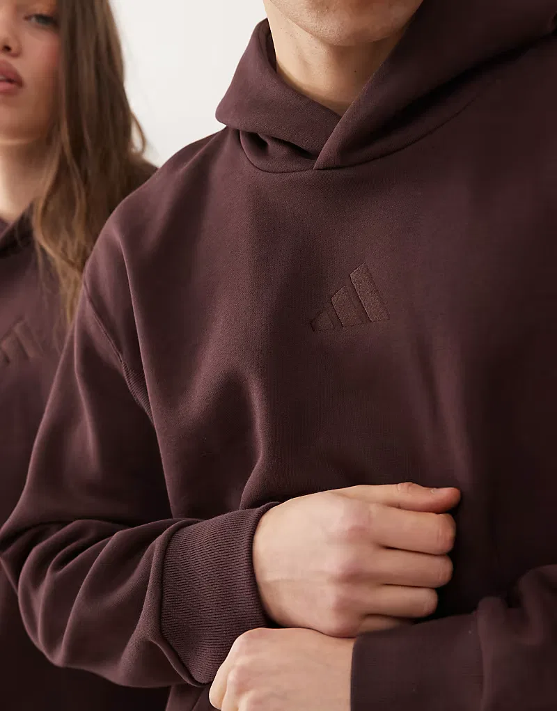 Худи Adidas Sportswear SZN, коричневый — фото 4