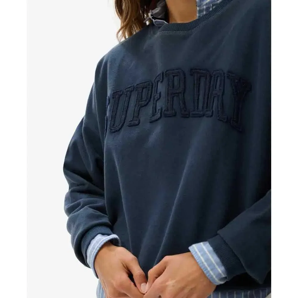 Свитшот Athletic Tonal Applique Superdry, синий — фото 4