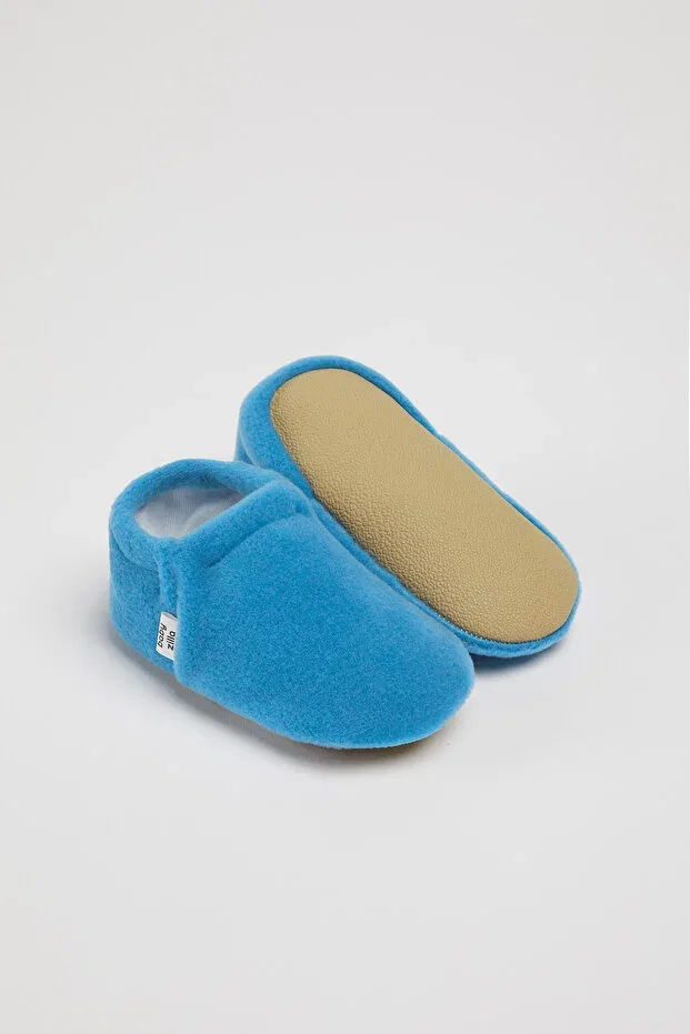 Детские пинетки из флиса на плоской подошве Babyzilla, Baby Blue — фото 2