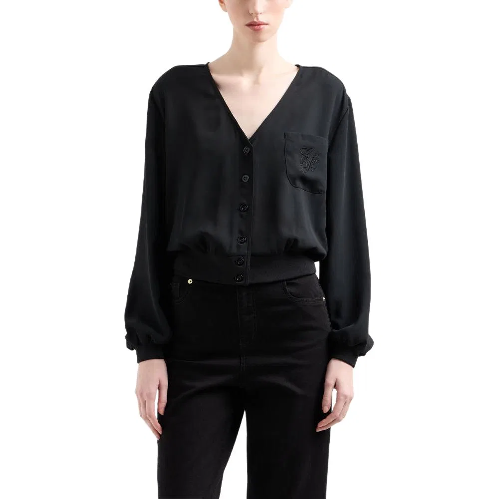 Женская рубашка EMPORIO ARMANI, Black — фото 3