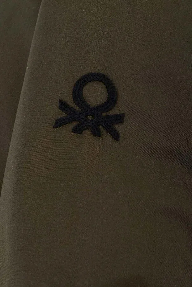 Детское пальто для мальчиков с капюшоном United Colors Of Benetton, Khaki — фото 4