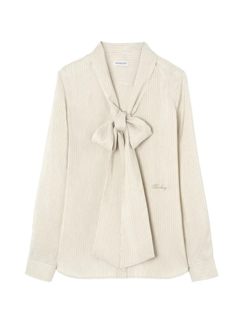 Блузка в полоску с шарфом Burberry, бежевый