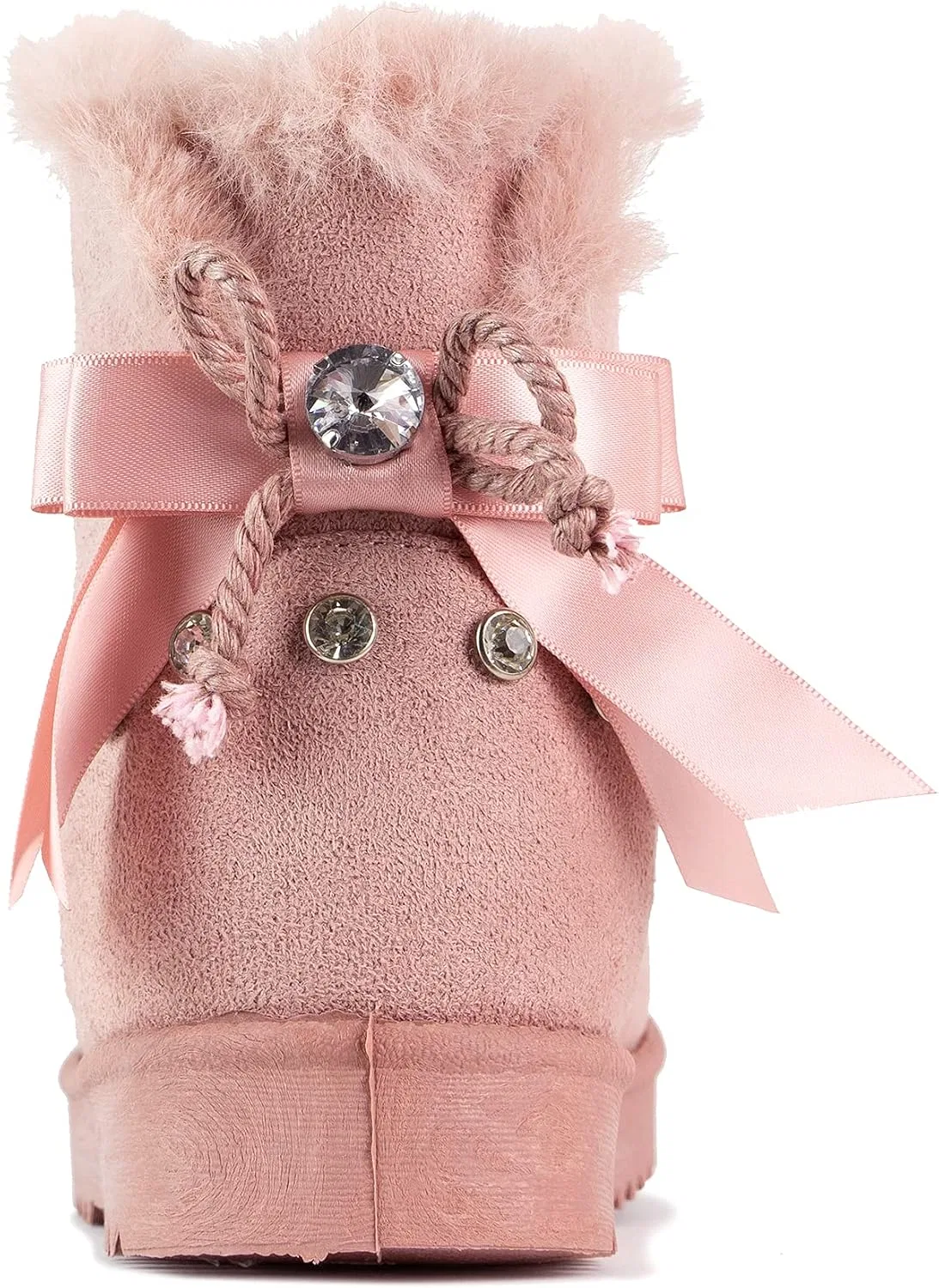 Детские зимние ботинки для девочек с искусственным мехом Forever Link, Pink — фото 4