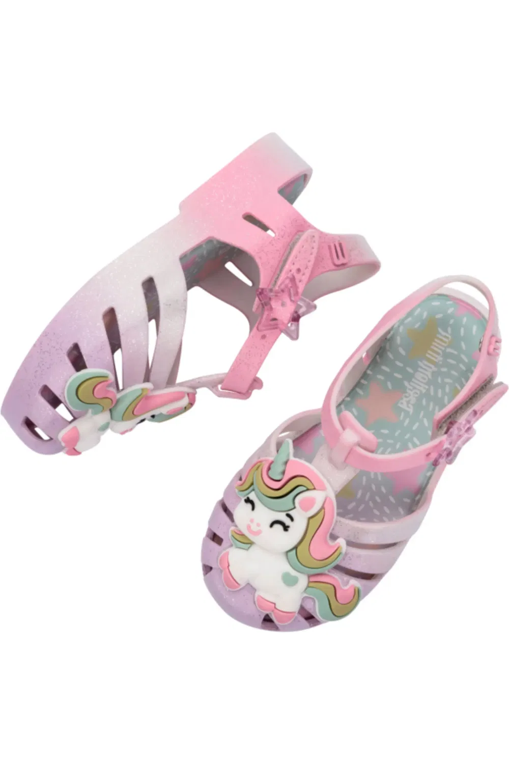 Сандалии-рыболовы детские ароматизированные Mini Possession Mini Melissa, желтый/розовый/фиолетовый/зеленый — фото 3