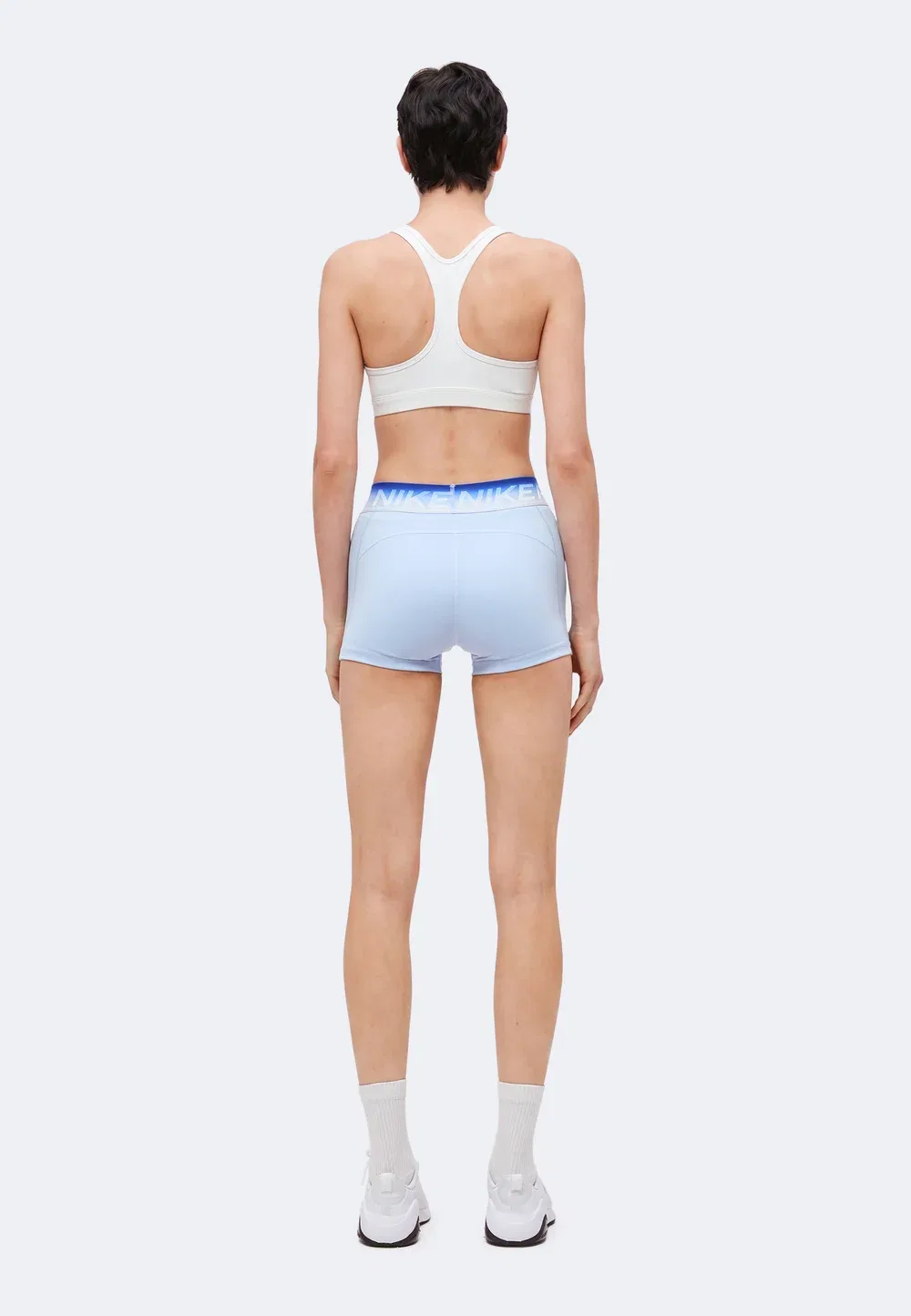 Короткие леггинсы Nike Performance, Hydrogen Blue/Aluminum — фото 3