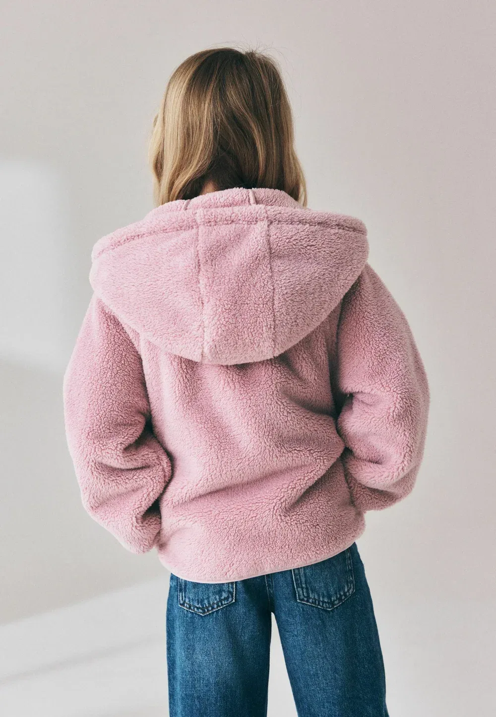 Куртка из флиса с капюшоном и застежкой-молнией, стандартного кроя Next, Pink — фото 3