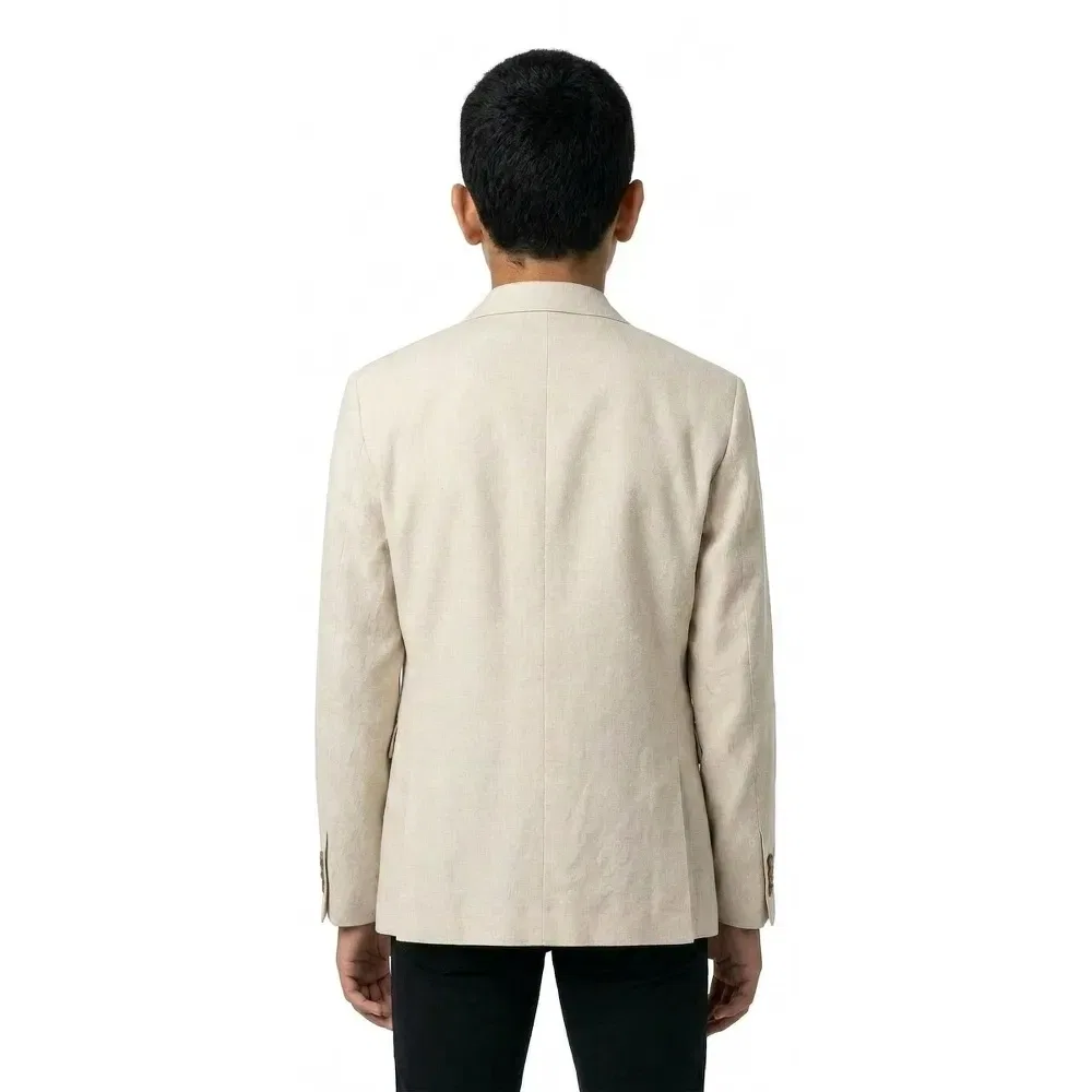 Блейзер льняной Martin Summer Linen Blend Jack & Jones, бежевый — фото 4