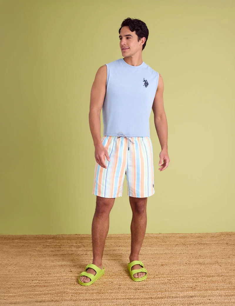 Мужские шорты для плавания U.S. Polo Assn. 7" Multistripe, мультиколор — фото 2