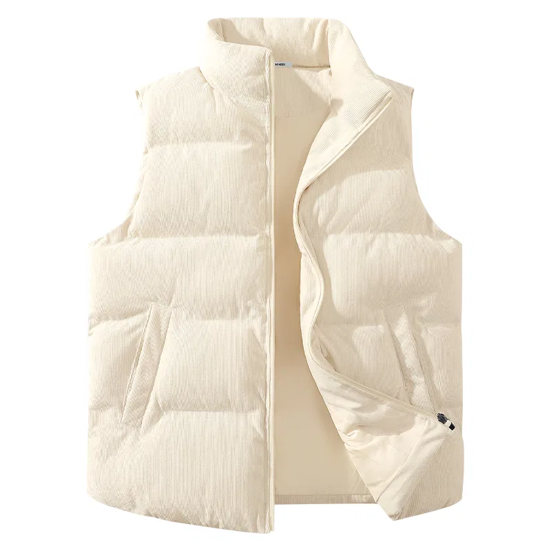 Детский жилет на молнии утепленный MINISO, Corduroy Thermal Olive Green — фото 3