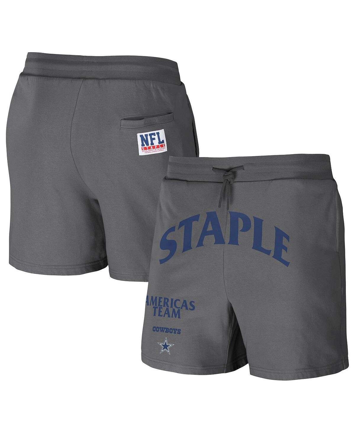 

Мужские флисовые шорты nfl x staple grey dallas cowboys new age throwback vintage-like NFL Properties, серый