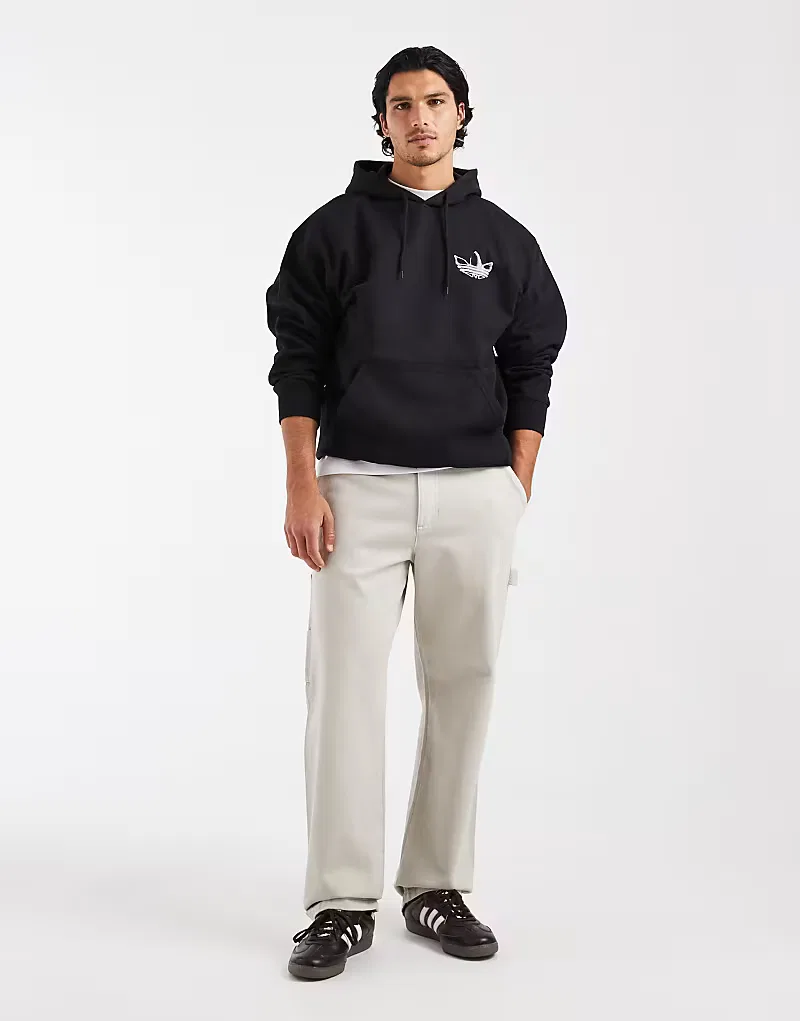 Худи Adidas Originals Powder с язычком, черный — фото 2