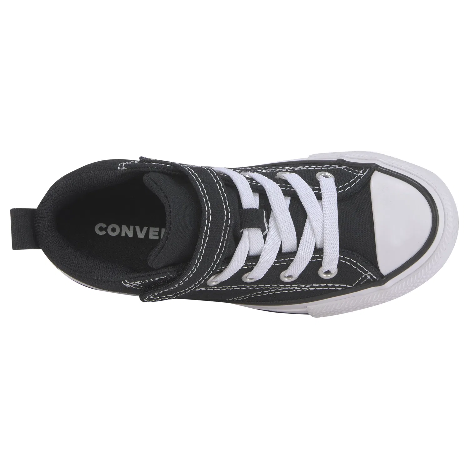 Детские кроссовки с высокой шнуровкой Converse, Black/White — фото 4