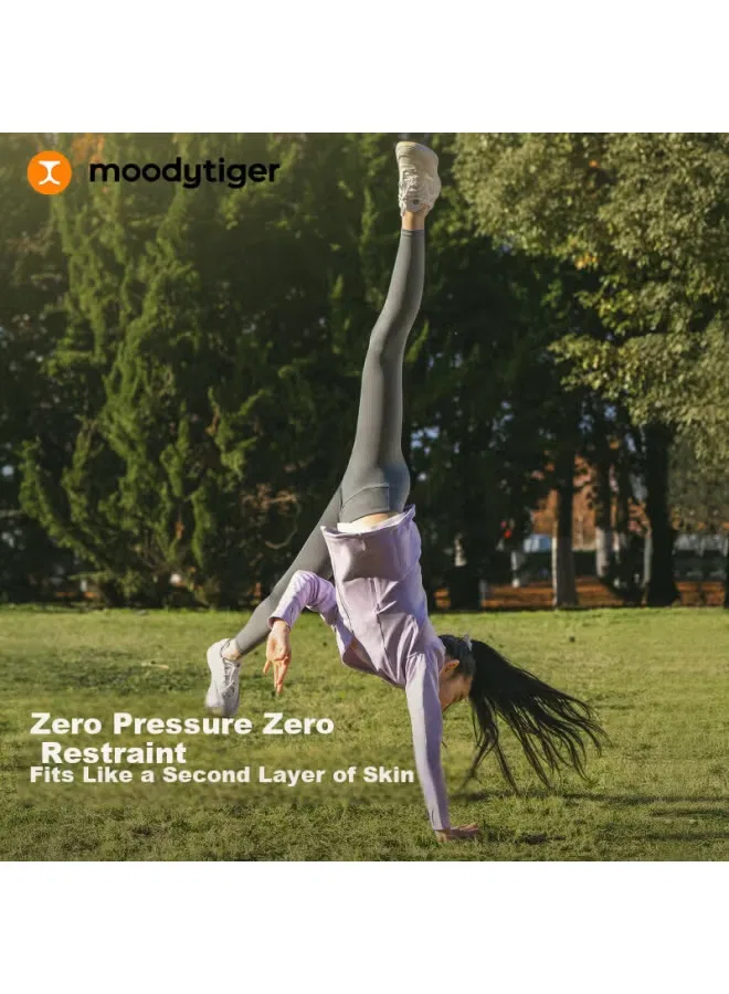 Леггинсы детские спортивные с высокой эластичностью Little Cloud Moodytiger, серый — фото 3