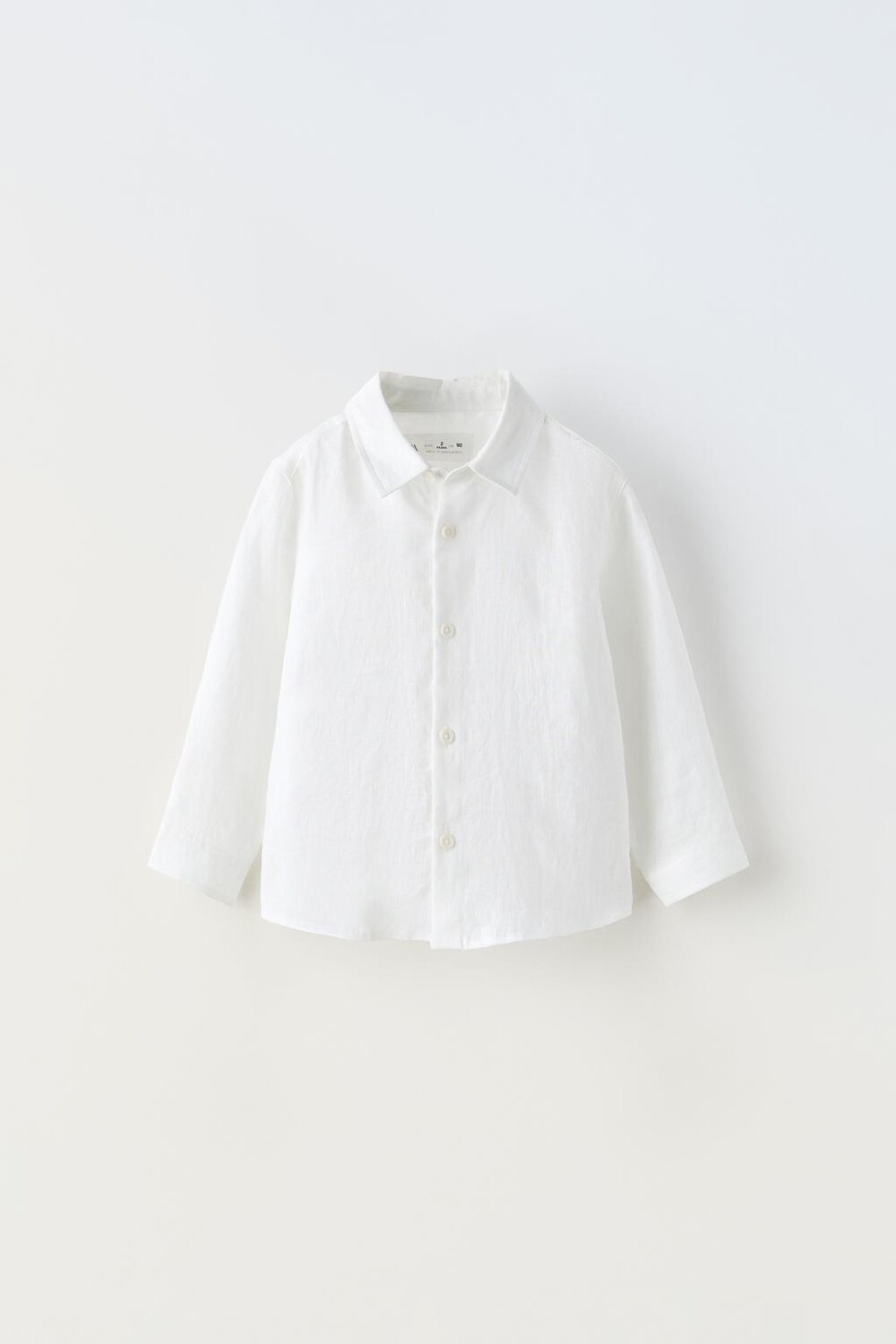 

Льняная рубашка ZARA, белый