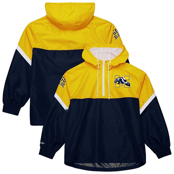 

Мужская легкая ветровка-анорак Michigan Wolverines Tie Breaker Logo Vintage Mitchell & Ness