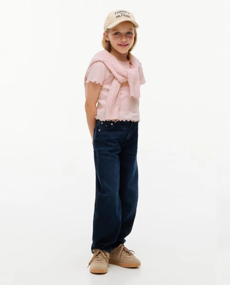 Детская футболка, Canalé Ondulado, Tommy Hilfiger, желтый — фото 4