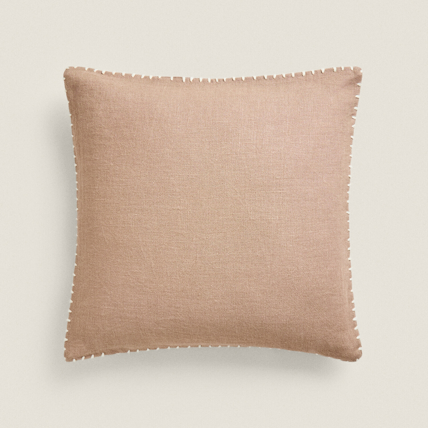 

Чехол для подушки Zara Home Plain Linen With Topstitching, 45х45 см, коричневый