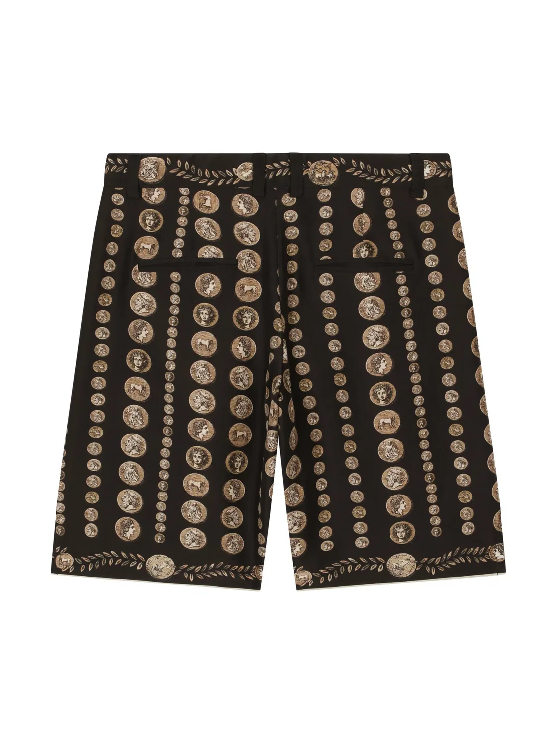 Шорты бермуды с принтом монет Dolce & Gabbana, черный/золотой — фото 2