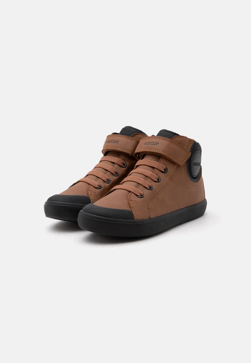 Gisli boy - высокие кроссовки Geox, Brown/Black — фото 2
