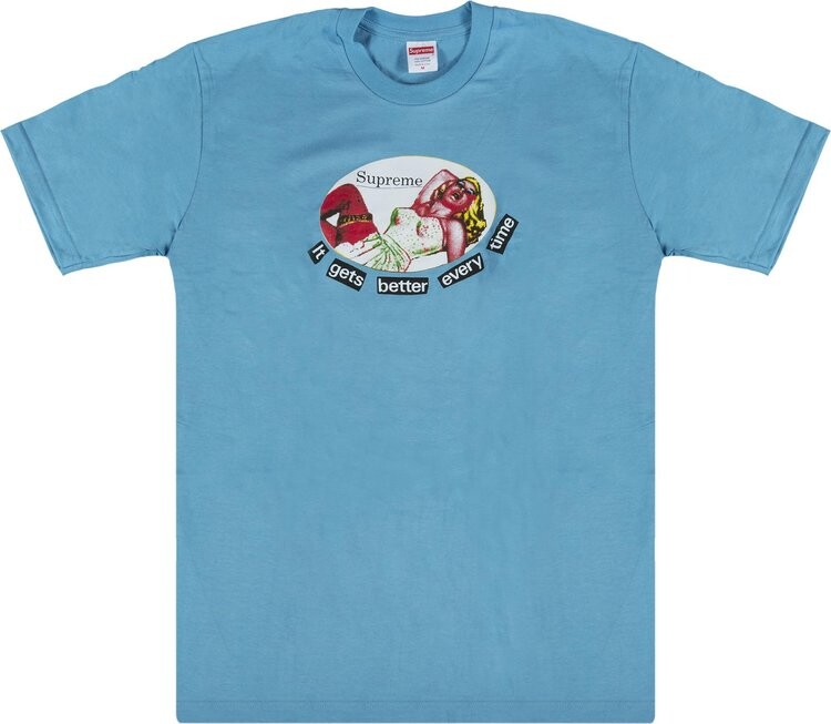 

Футболка Supreme It Gets Better Every Time T-Shirt 'Slate', синий