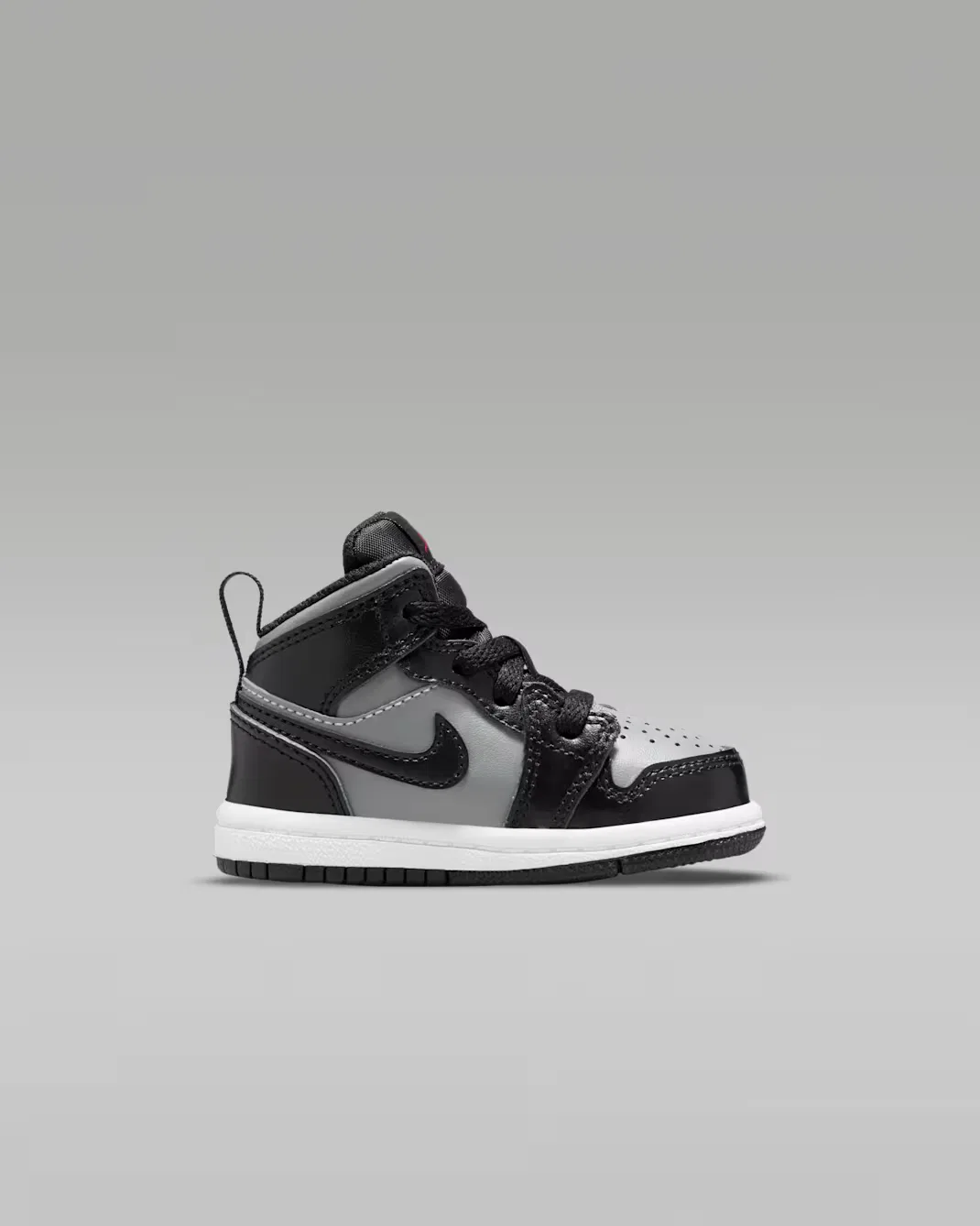 Обувь для младенцев/малышей Jordan 1 Mid, Black/Particle Grey/White/Gym Red — фото 3