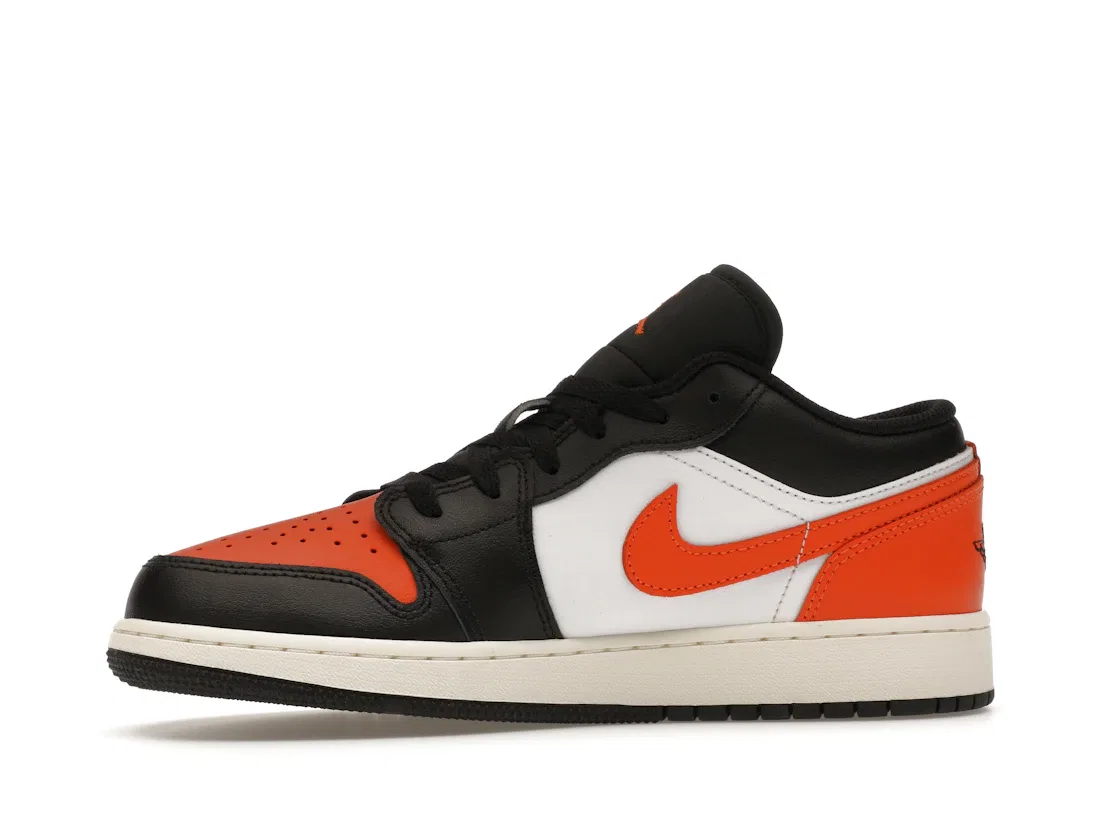 Детские кроссовки Lifestyle с принтом Jordan 1 Low Shattered Backboard Alternate Jordan, Black/White/Sail/Starfish — фото 3
