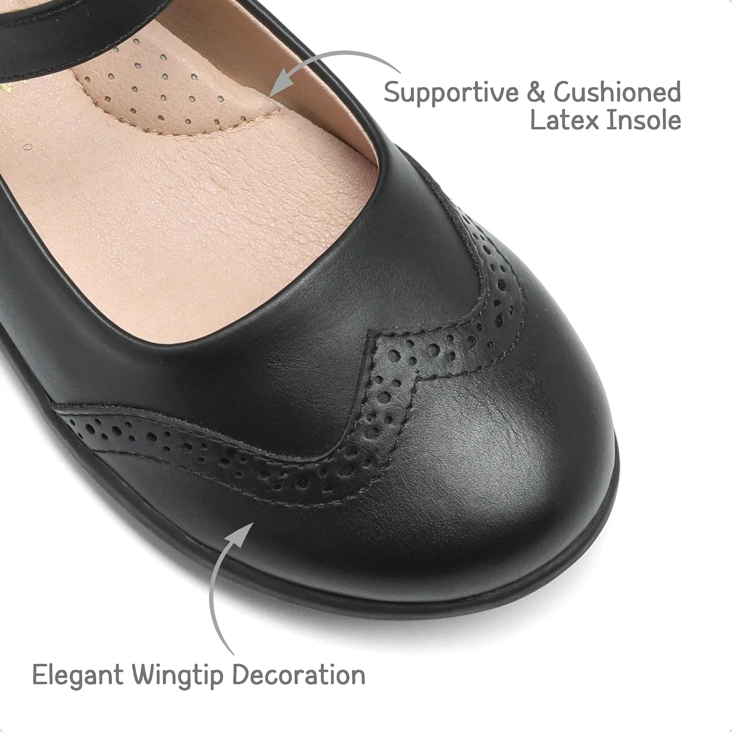 Детские туфли Мэри Джейн для девочек DREAM PAIRS, Black — фото 4