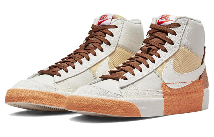 Кроссовки Nike Blazer Mid 77 Pro Club, бежевый/белый — фото 3