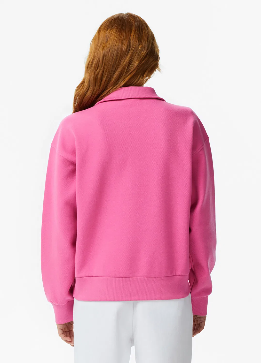 Свитшот женский Lacoste Relaxed Fit, розовый — фото 3
