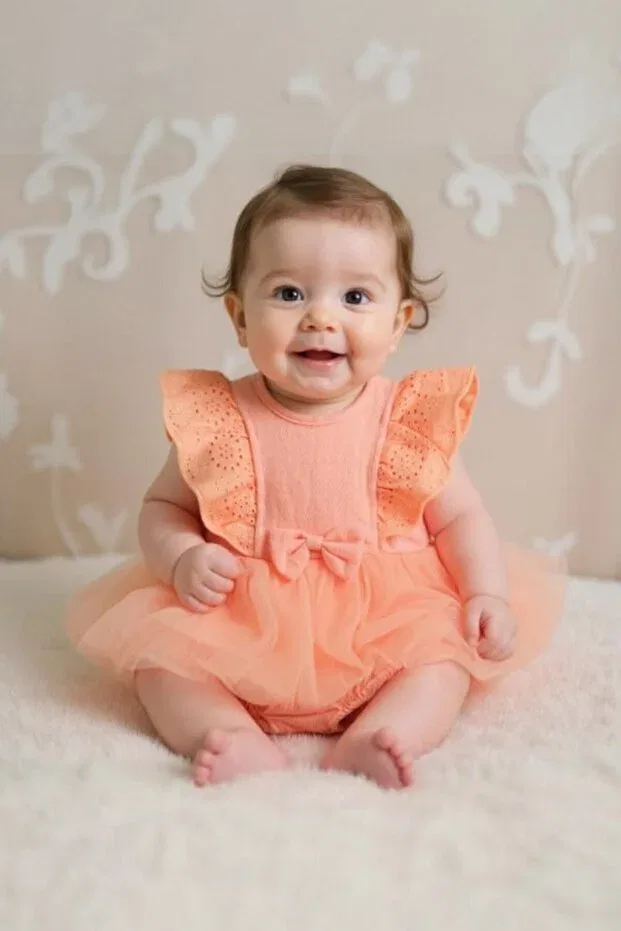 Детское платье для девочек с вышивкой Luvvera baby girl kids tutu detail ruffle bow body Necix'S, Pink — фото 3