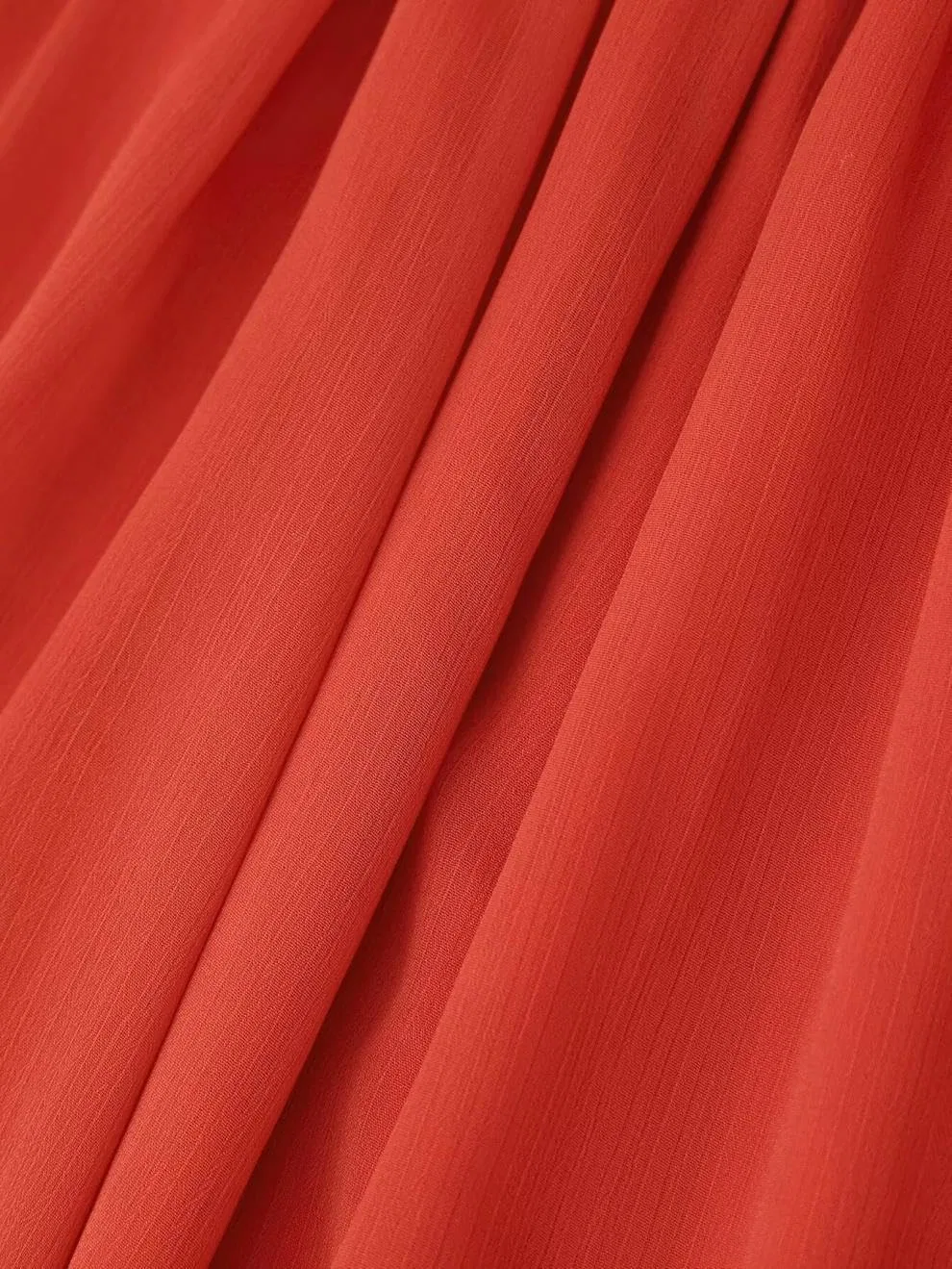 Женское длинное платье с плиссировкой, Zipper, Red — фото 4