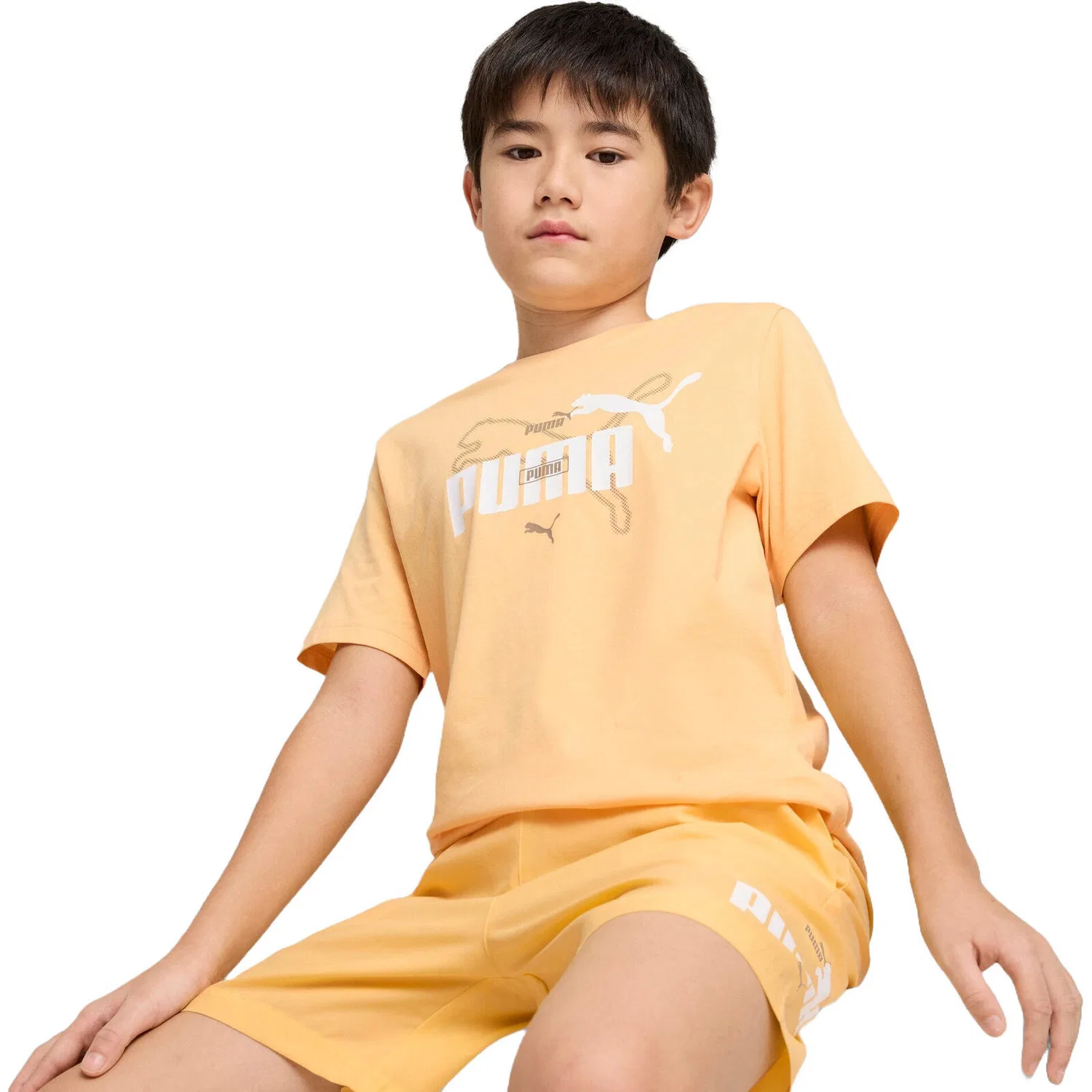 Детская футболка с логотипом Puma Ess Logo Lab Summer Tee B, Orange