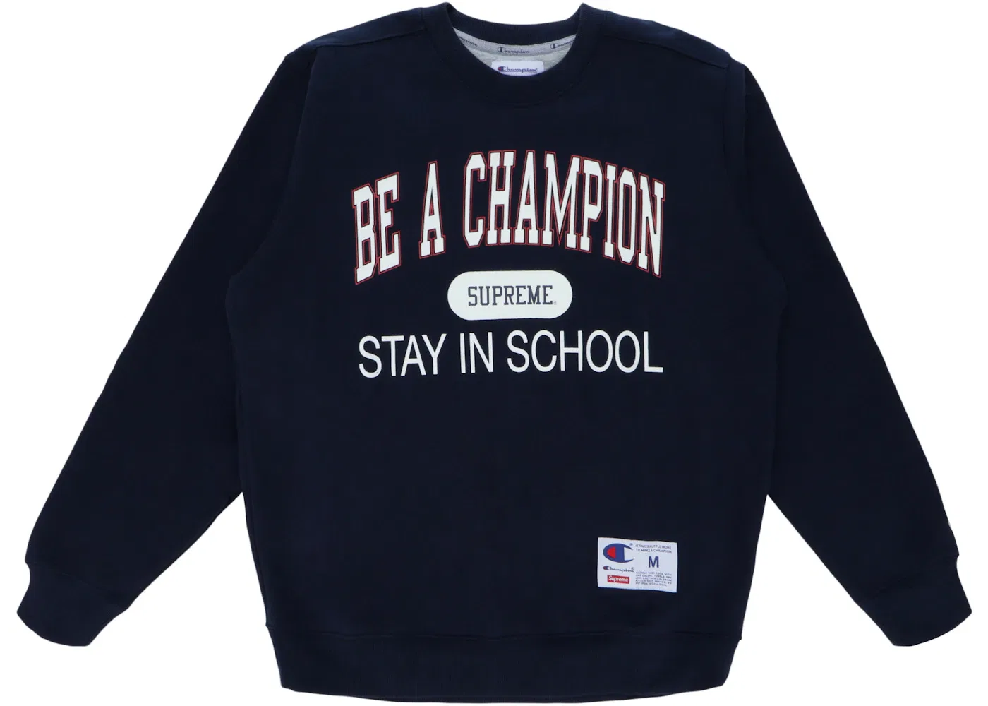 Мужской свитшот с длинным рукавом Crewneck Supreme, Navy