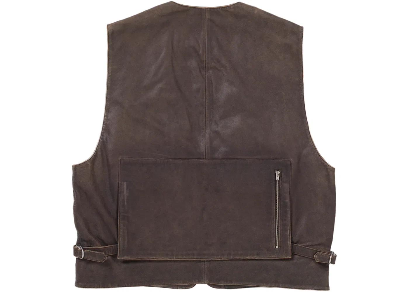 Мужской жилет из кожи Supreme Vest, Brown — фото 2