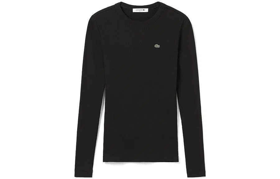 Женская футболка с круглым вырезом LACOSTE, Cream Apricot/N6I — фото 3