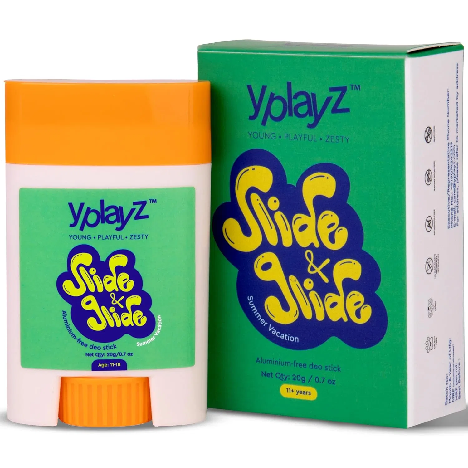 Дезодорант-стик YplayZ с ароматом JasmineMusk, 20 г