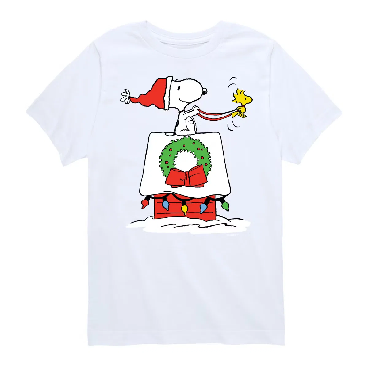 Футболка с коротким рукавом и принтом Snoopy & Woodstock House Sleigh Peanuts, White