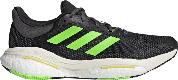 

Кроссовки Adidas SolarGlide 5 'Black Solar Green', черный, Черный;серый, Кроссовки Adidas SolarGlide 5 'Black Solar Green', черный